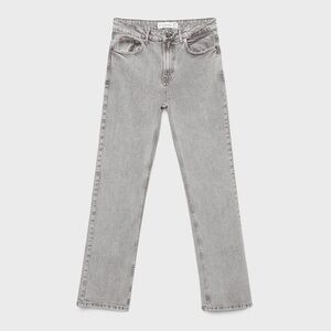 Stradivarius High Rise Acid Washed Grey Jeans